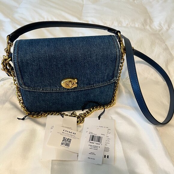 New Denim Coach Cassie 19 (Tags removed) - Picture 1 of 2